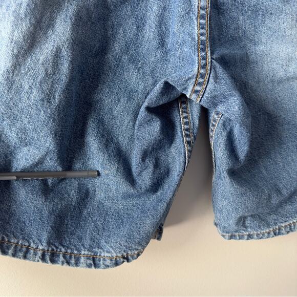 Vintage Levi's 560 Blue Jean Shorts Relaxed Fit 90s zip Button red tab denim 36 - Picture 9 of 14
